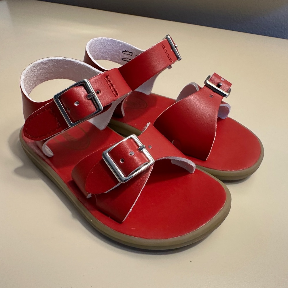 FootMates Red Kids Sandals with Buckle Straps